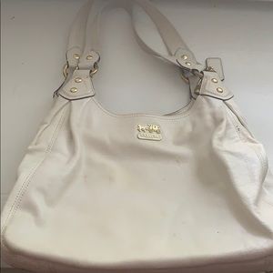 Coach white handbag